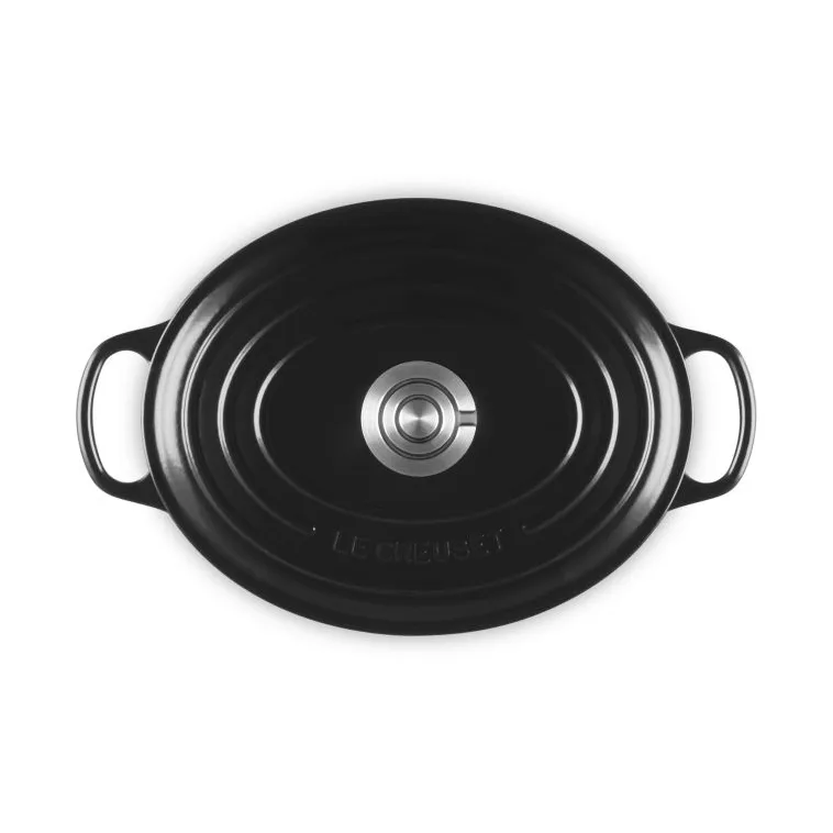 Le Creuset Signature żeliwny owalny garnek, Czarny, 4,1 L Le Creuset