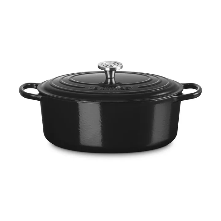 Le Creuset Signature żeliwny owalny garnek - Czarny, 6,3 L - Le Creuset