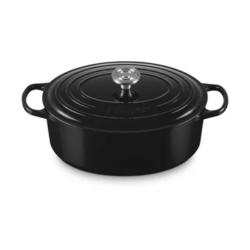 Le Creuset Signature żeliwny owalny garnek - Czarny, 6,3 L - Le Creuset