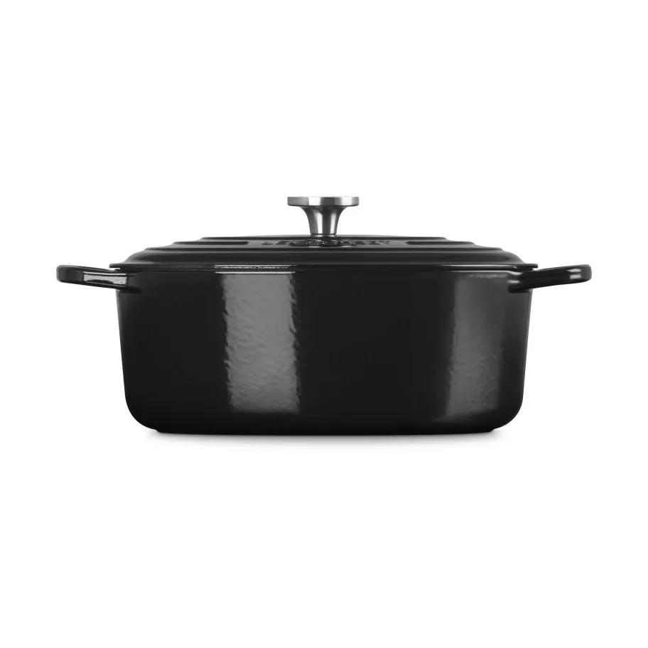 Le Creuset Signature żeliwny owalny garnek, Czarny, 6,3 L Le Creuset