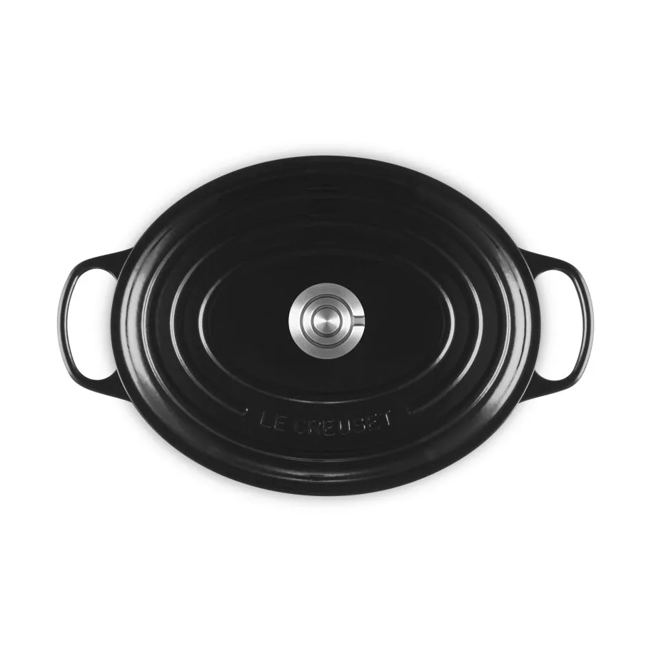 Le Creuset Signature żeliwny owalny garnek, Czarny, 6,3 L Le Creuset