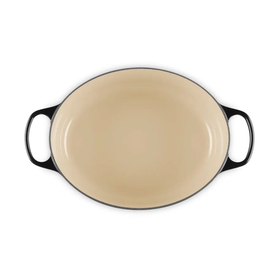 Le Creuset Signature żeliwny owalny garnek, Czarny, 6,3 L Le Creuset