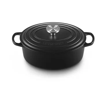 Le Creuset Signature żeliwny owalny garnek - Matte Black, 4,1 L - Le Creuset