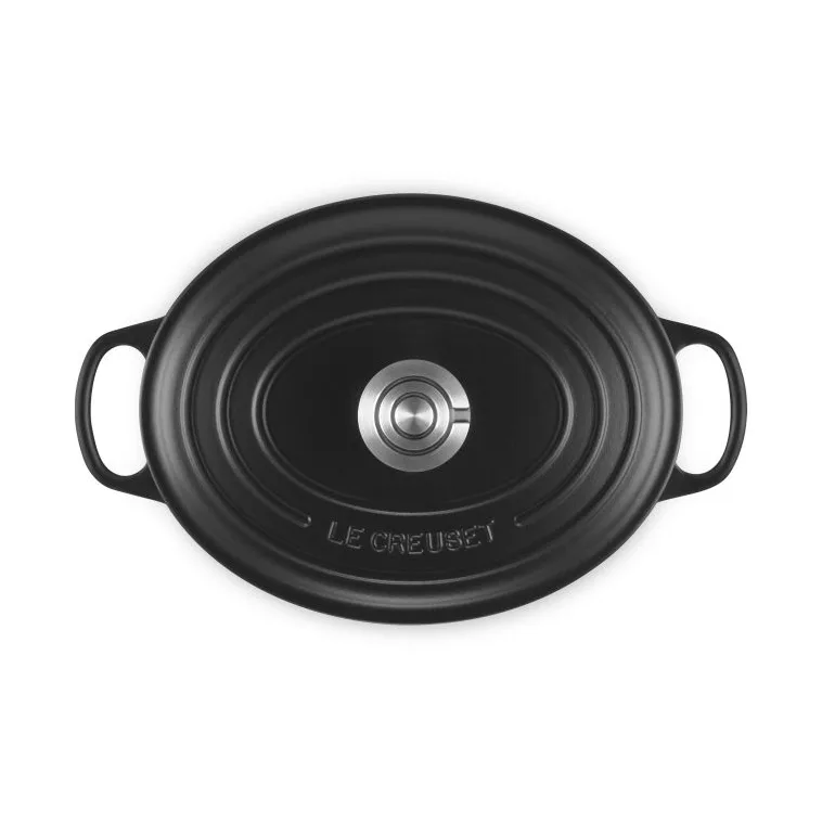 Le Creuset Signature żeliwny owalny garnek, Matte Black, 4,1 L Le Creuset