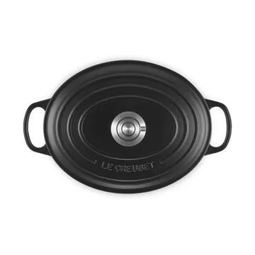 Le Creuset Signature żeliwny owalny garnek - Matte Black, 4,1 L - Le Creuset