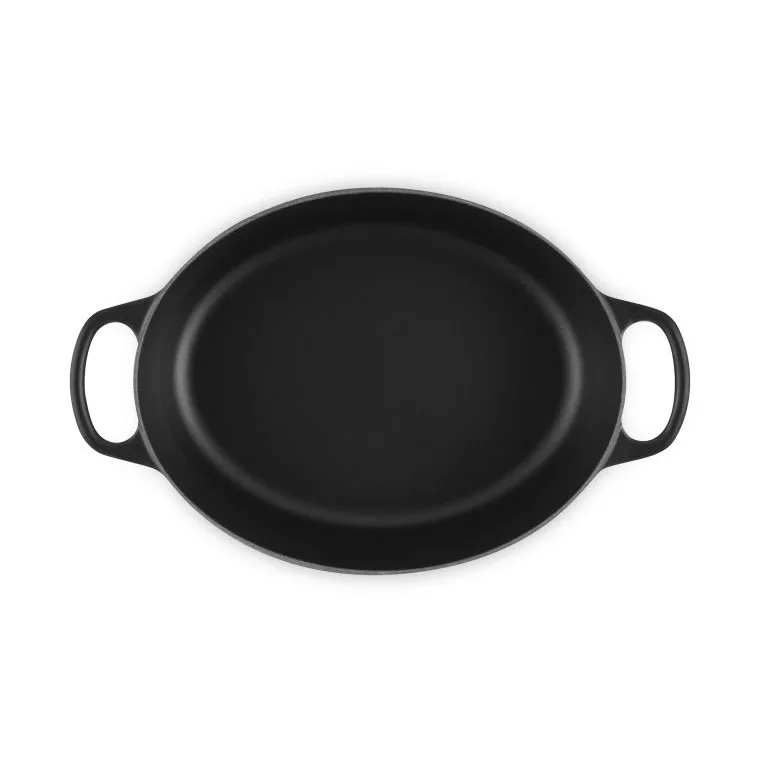 Le Creuset Signature żeliwny owalny garnek, Matte Black, 4,1 L Le Creuset