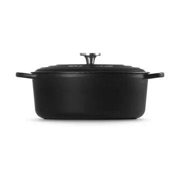 Le Creuset Signature żeliwny owalny garnek - Matte Black, 6,3 L - Le Creuset