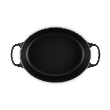 Le Creuset Signature żeliwny owalny garnek - Matte Black, 6,3 L - Le Creuset