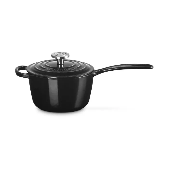 Le Creuset Signature żeliwny rondel - Czarny, 1,5 L - Le Creuset