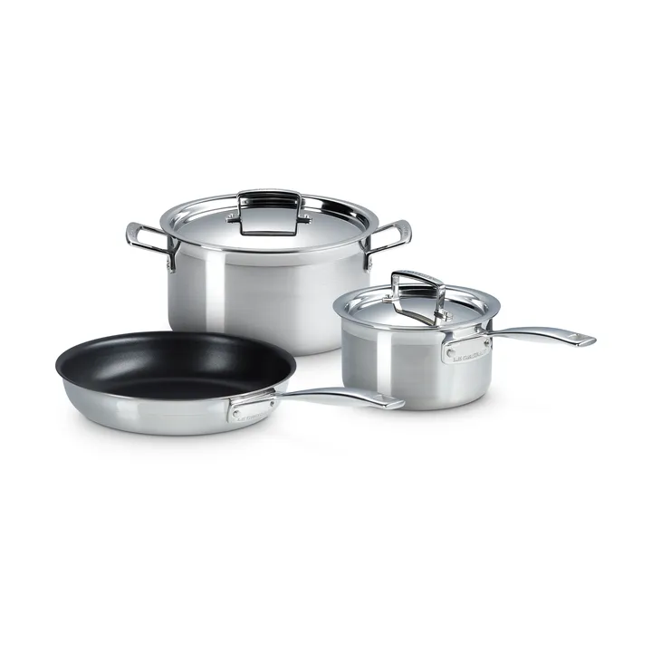 Le Creuset zestaw garnków i patelni - Stal nierdzewna, 3 części - Le Creuset