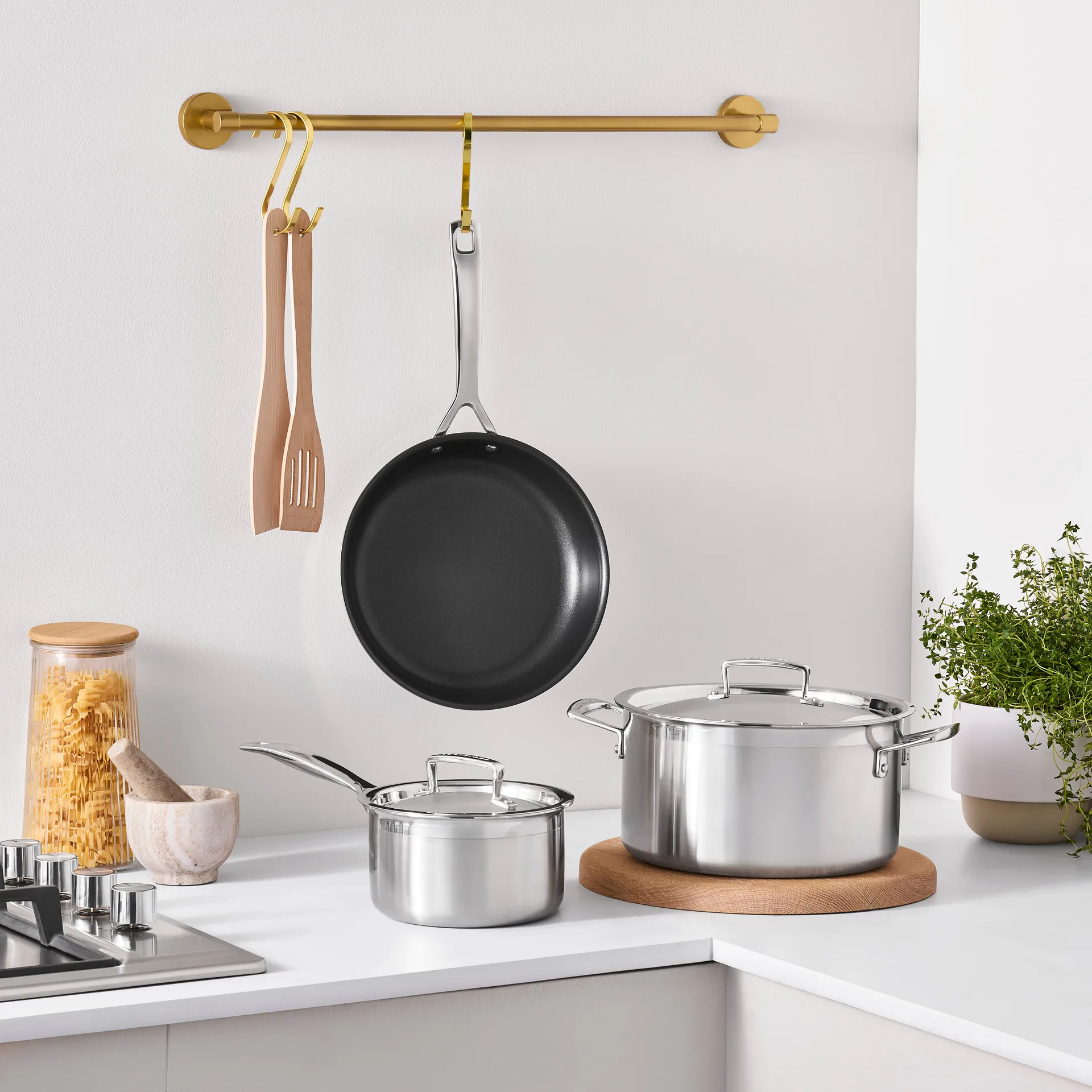 Le Creuset zestaw garnków i patelni, Stal nierdzewna, 3 części Le Creuset