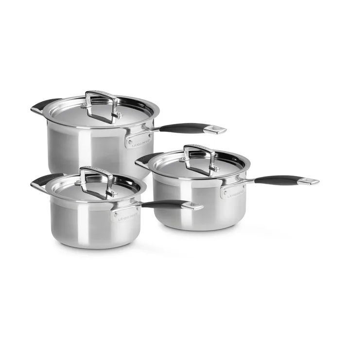 Le Creuset zestaw garnków - Stal nierdzewna, 3 części - Le Creuset