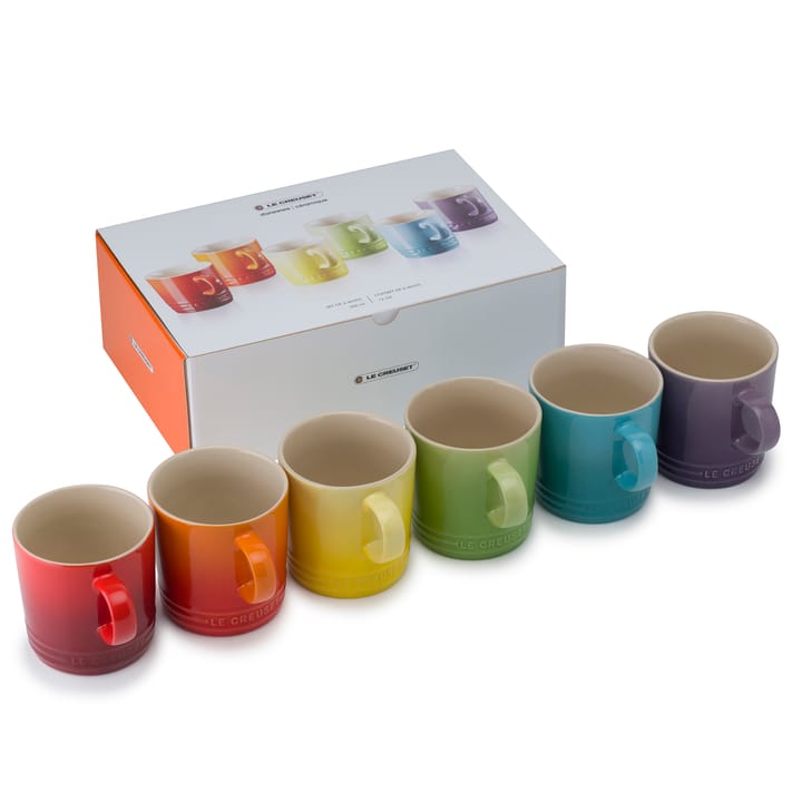 Le Creuset zestaw upominkowy kubek 350 ml, 6-pak - Rainbow - Le Creuset