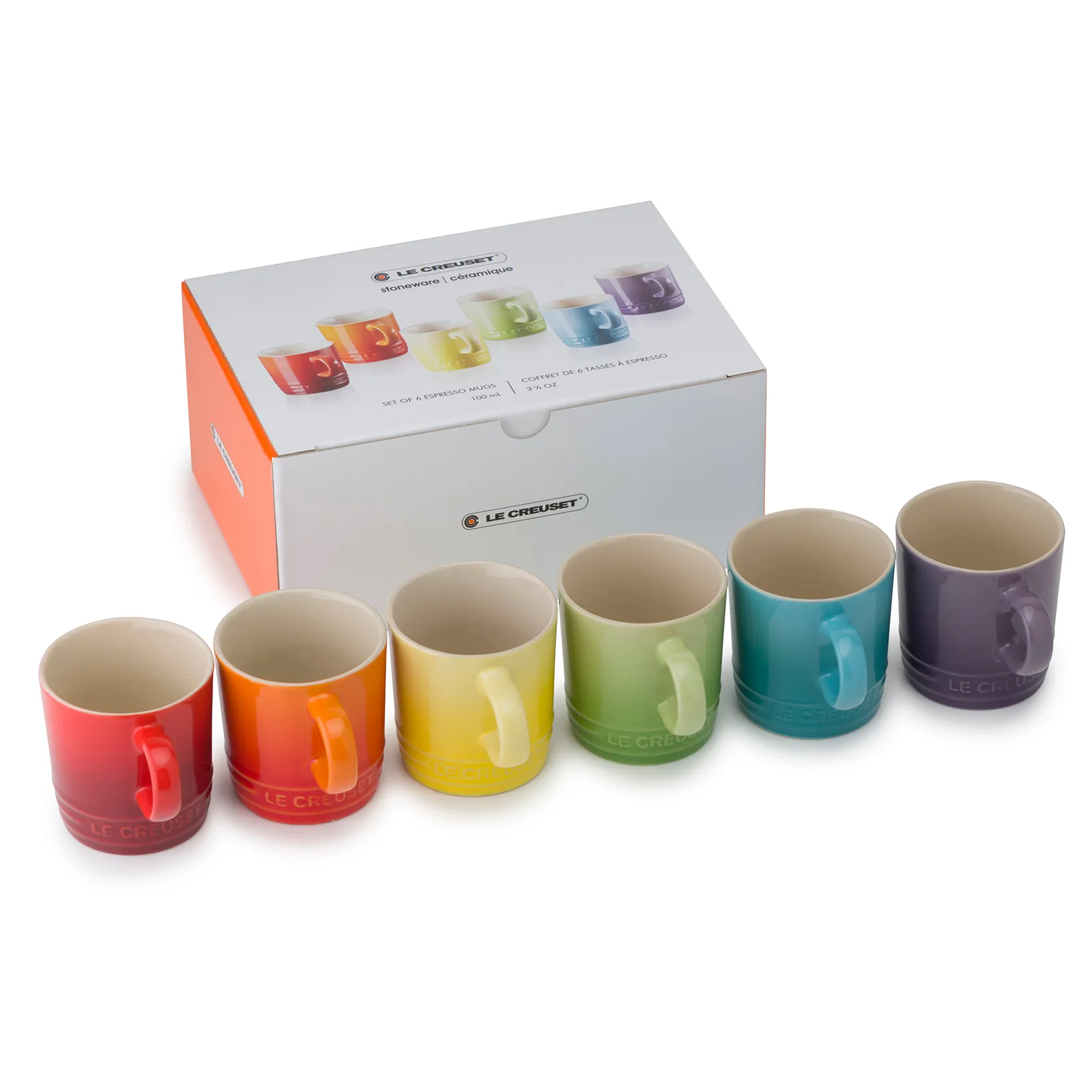 Le Creuset zestaw upominkowy kubek do espresso 100 ml, 6-pak, Rainbow Le Creuset