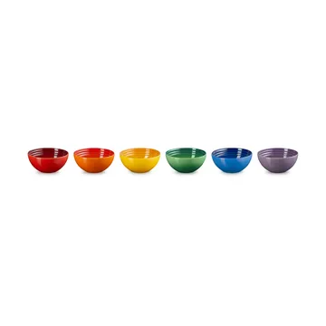 Miska na przekąski z kamionki Signature, 6-pak - Rainbow - Le Creuset
