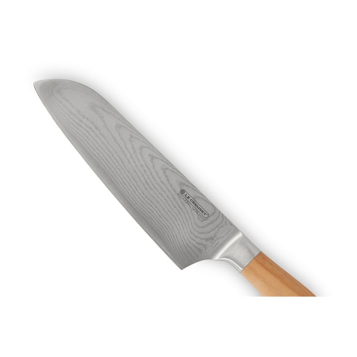 Nóż santoku Le Creuset z uchwytem z drewna oliwnego
, 18 cm Le Creuset