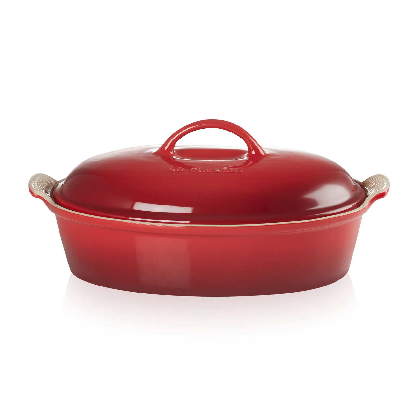 Owalna forma do pieczenia z pokrywą Le Creuset 3,8 l, Cerise Le Creuset