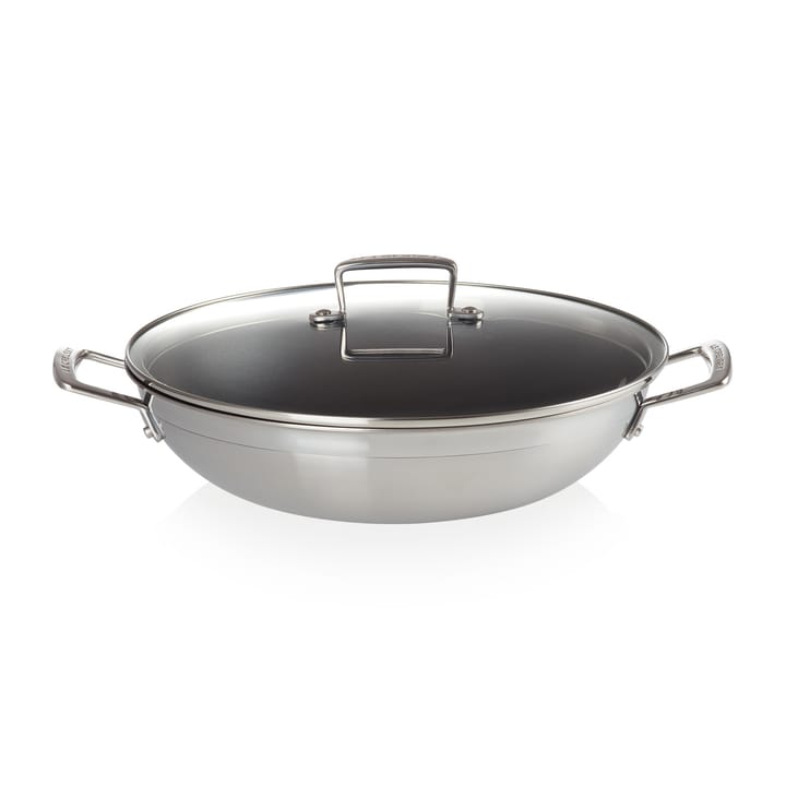 Patelnia do woka Le Creuset 3-Ply non-stick ze szklaną pokrywą - 4,3 l - Le Creuset