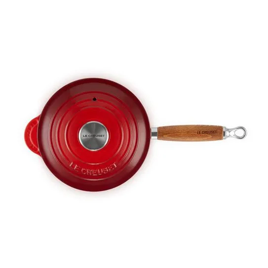 Rondel z drewnianym uchwytem Le Creuset 1,8 l, Cerise Le Creuset