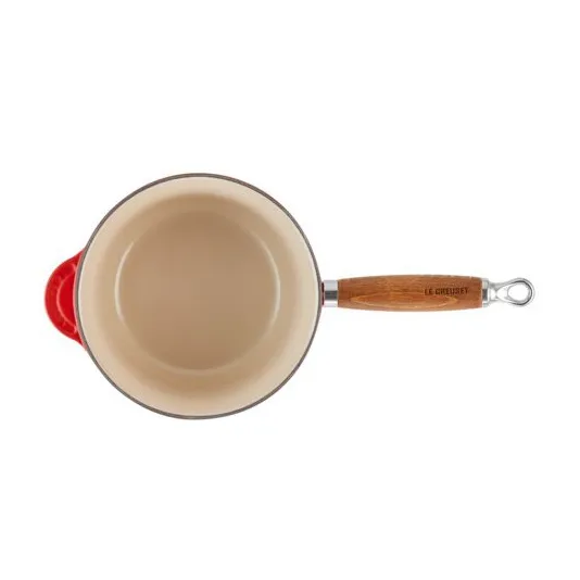 Rondel z drewnianym uchwytem Le Creuset 1,8 l, Cerise Le Creuset