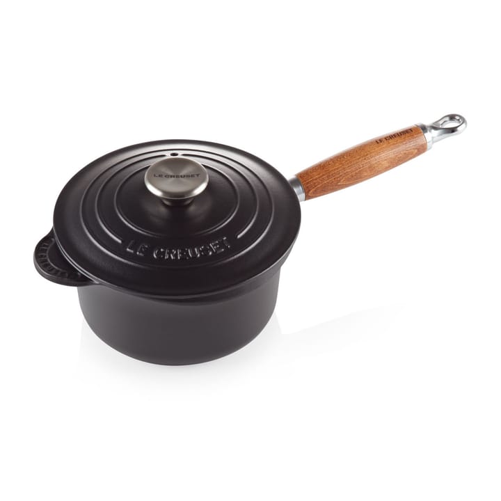 Rondel z drewnianym uchwytem Le Creuset 1,8 l - Matte black - Le Creuset