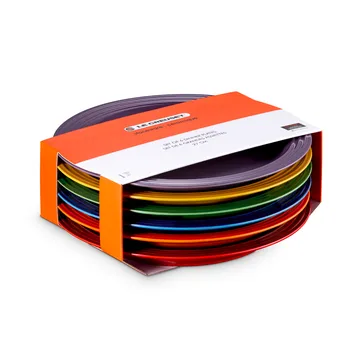 Talerz obiadowy z kamionki Signature, 6-pak - Rainbow - Le Creuset