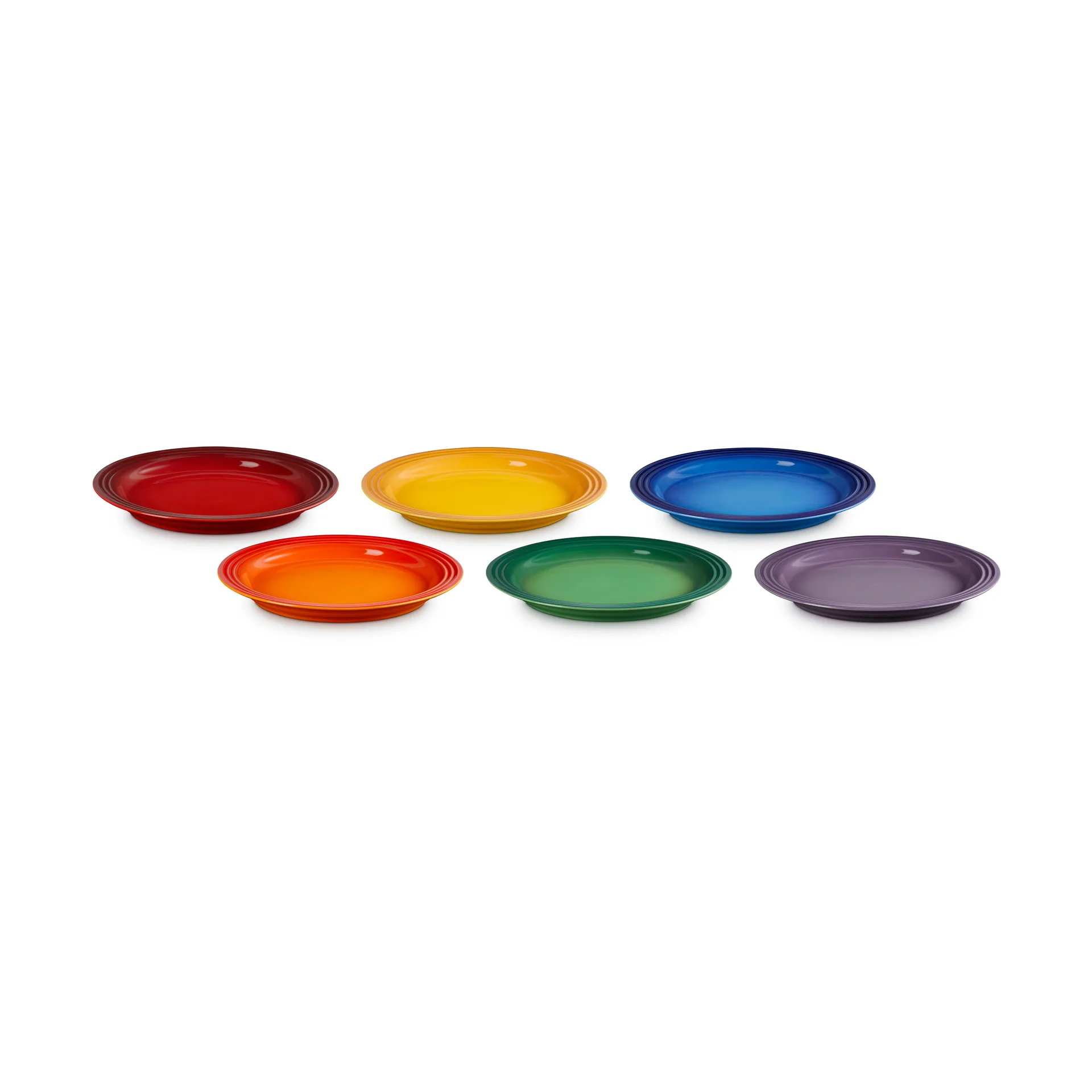 Talerz obiadowy z kamionki Signature, 6-pak, Rainbow Le Creuset
