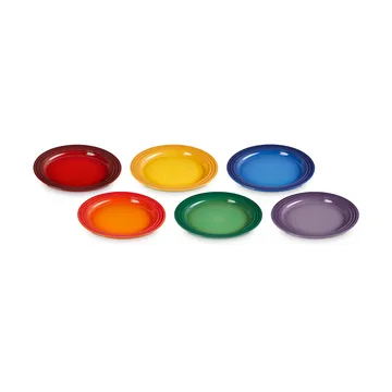 Talerz śniadaniowy z kamionki Signature, 6-pak - Rainbow - Le Creuset