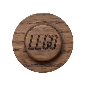 Drewniany zestaw wieszaków ściennych LEGO - Dąb barwiony na ciemno - Lego