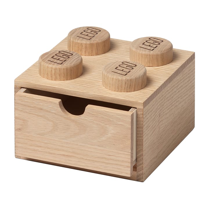 LEGO biurko szuflada 4 drewno - Dąb mydlony - Lego