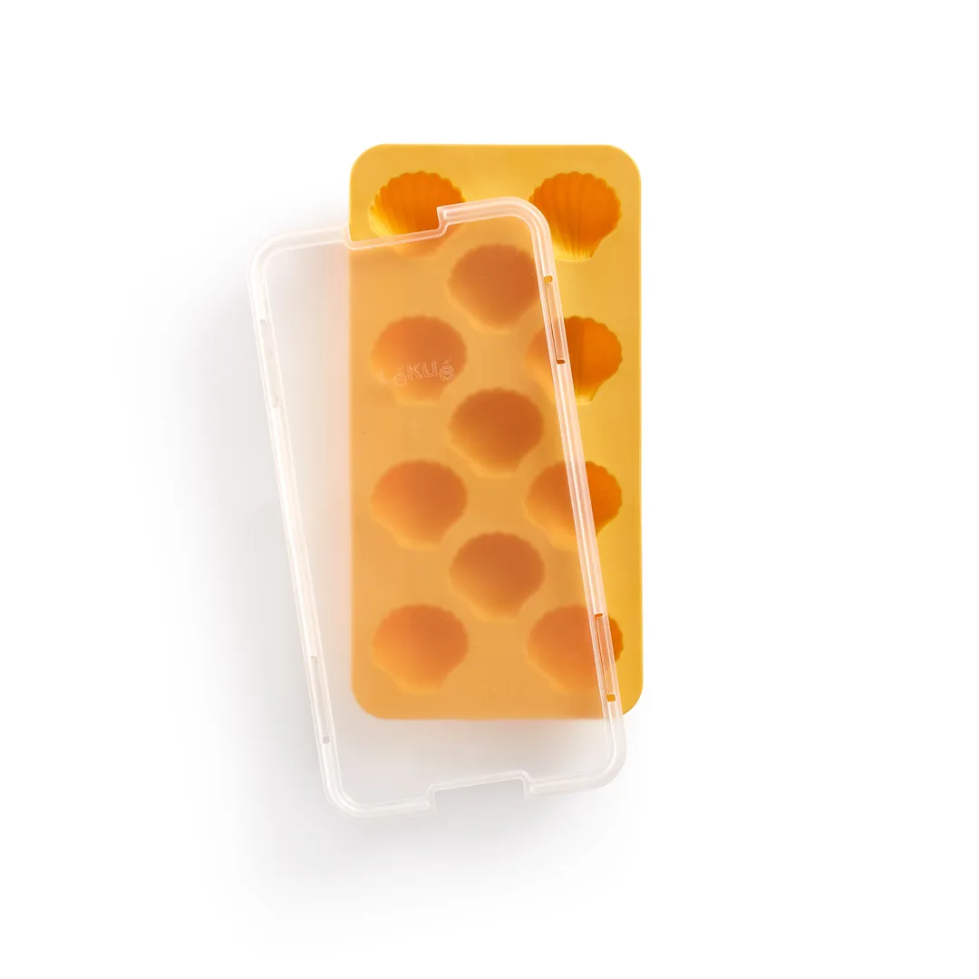 Forma do kostek lodu Lékué z pokrywką, żółta, Muszla Lékué
