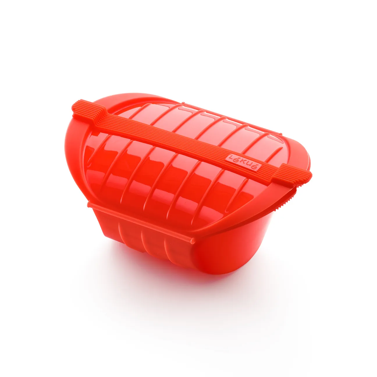 Głęboki parowar do mikrofali Lékué, 3-4 porcje, Czerwony Lékué