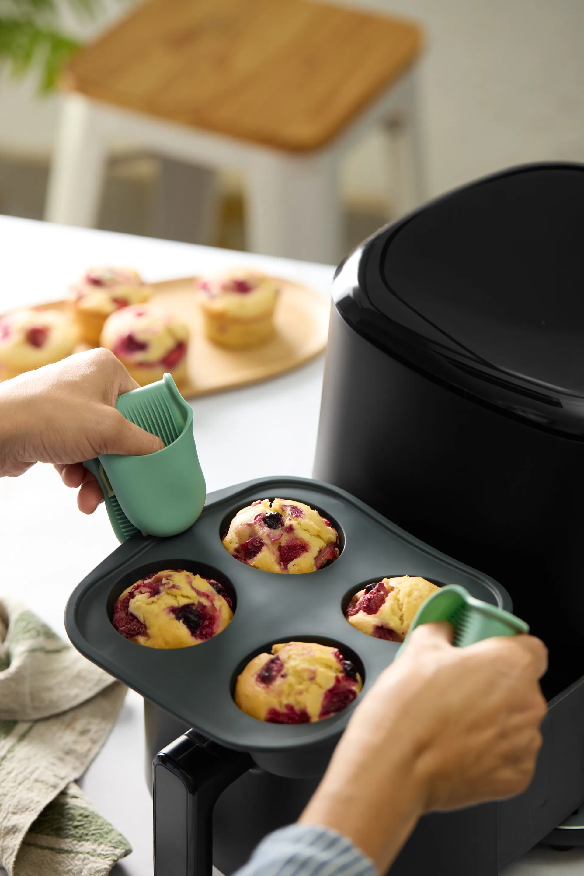 Lékué Air fryer foremka do muffinek, 4 szt., Grey Lékué