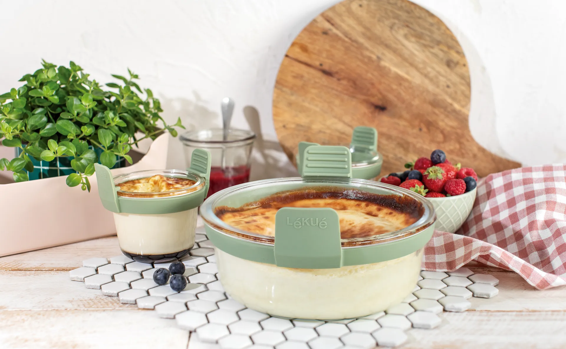 Lékué Air fryer mini szklane kubeczki, 4‑pak, Przezroczysty Lékué