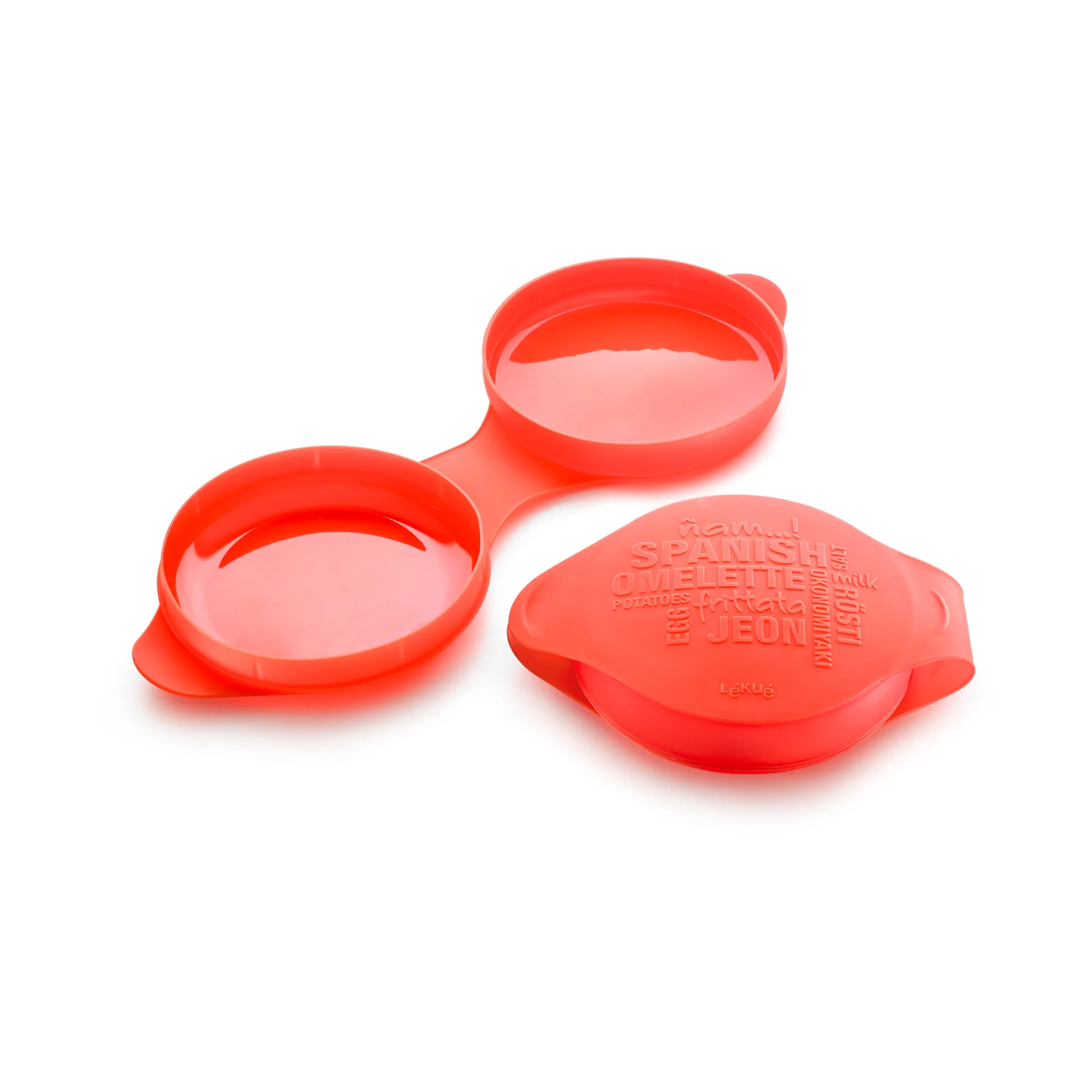 Naczynie do robienia hiszpańskich omletów w mikrofali Lékué, Czerwone Lékué