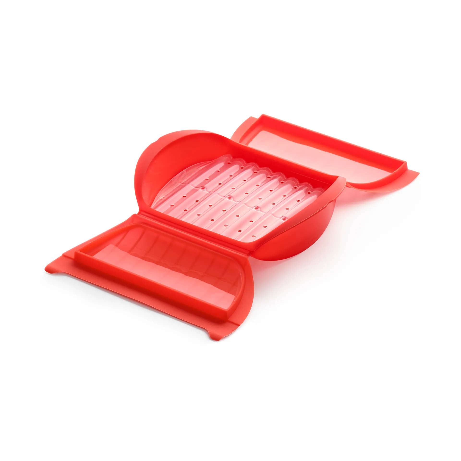 Parowar do mikrofali Lékué, 3-4 porcje, Czerwony Lékué