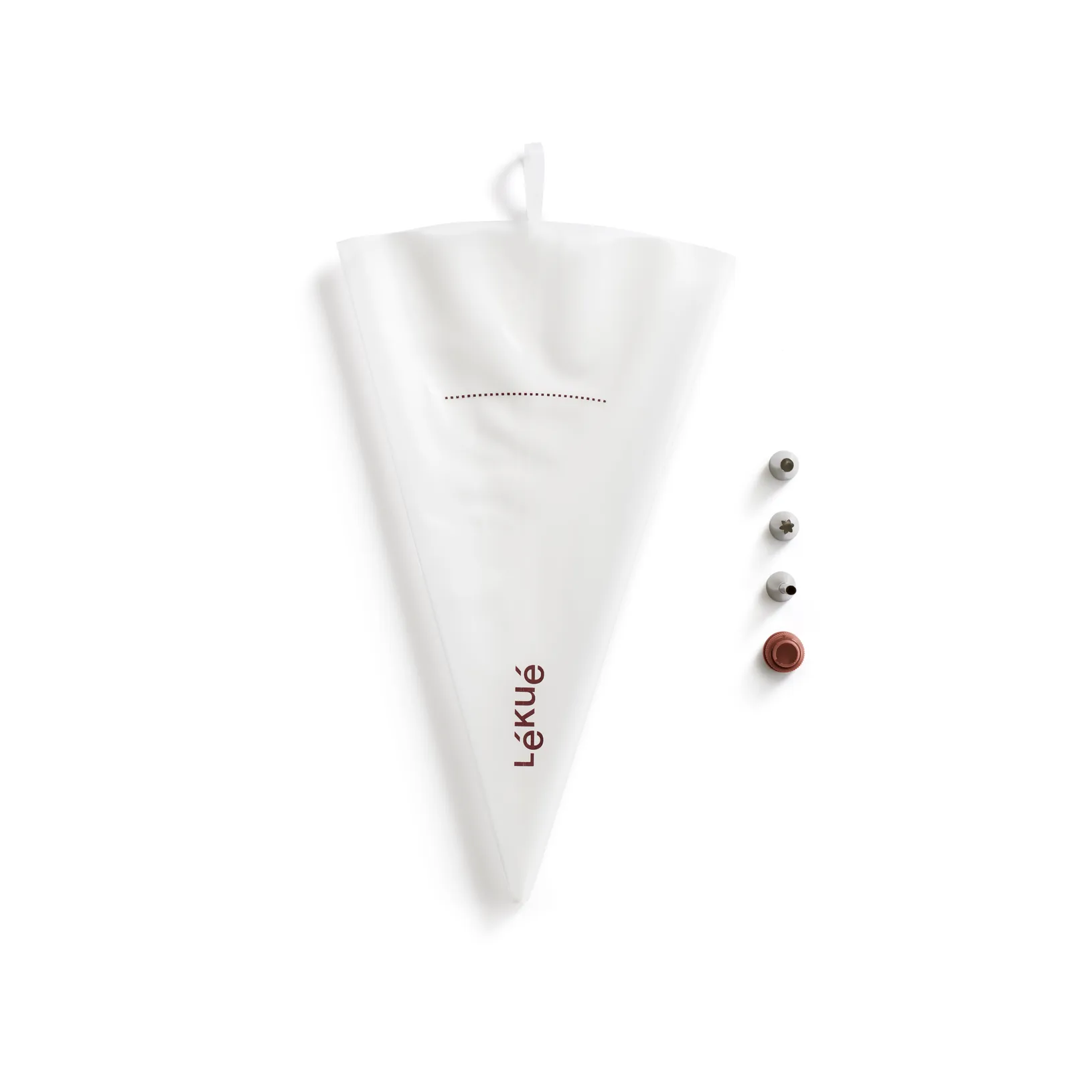 Rękaw cukierniczy wielokrotnego użytku Lékué, 3 końcówki, Przezroczysty Lékué