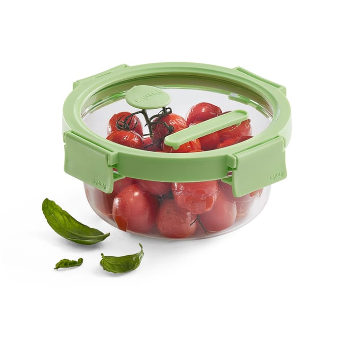Szklany pojemnik na lunch Lékué  0,65 L, okrągły, Zielony Lékué