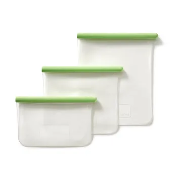 Zestaw 3 woreczków strunowych wielokrotnego użytku Lékué - Zielony - Lékué