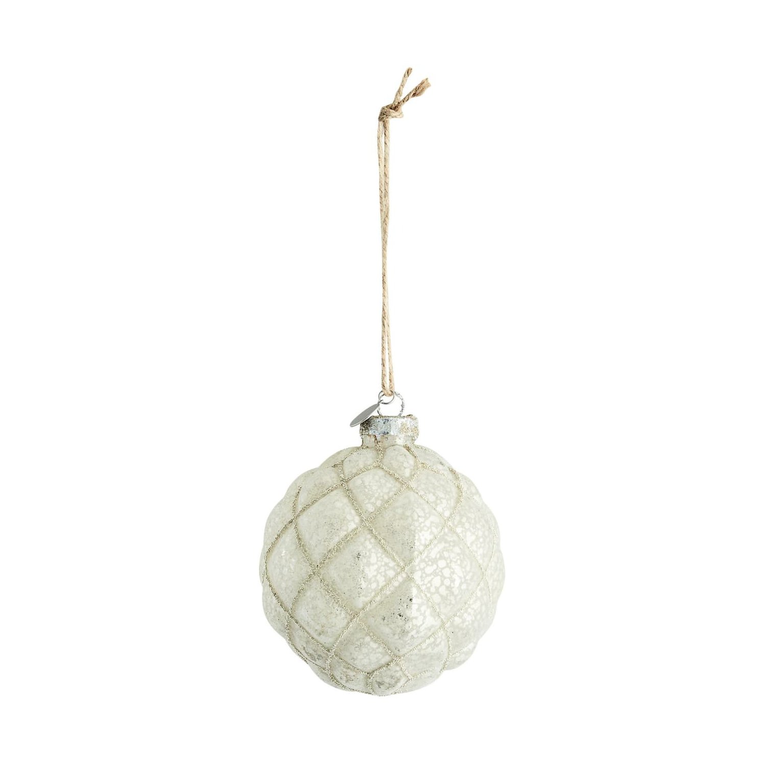 Lene Bjerre Bombka świąteczna Norille Ø11 cm Off white, siatka
