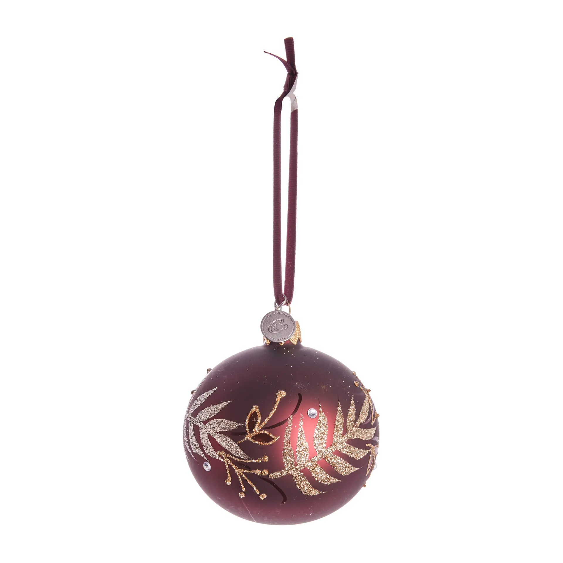 Cadelia bombka świąteczna drzewo liściaste Ø8 cm, pomegranate-light gold Lene Bjerre