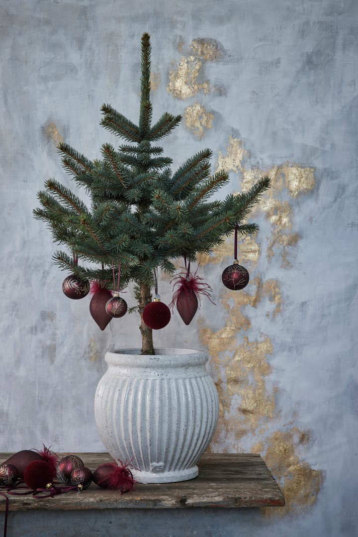 Cadelia bombka świąteczna drzewo liściaste Ø8 cm - pomegranate-light gold - Lene Bjerre