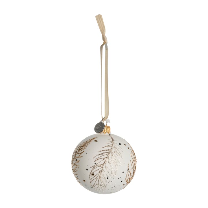 Cadelia bombka świąteczna piórko Ø8 cm - white-light gold - Lene Bjerre