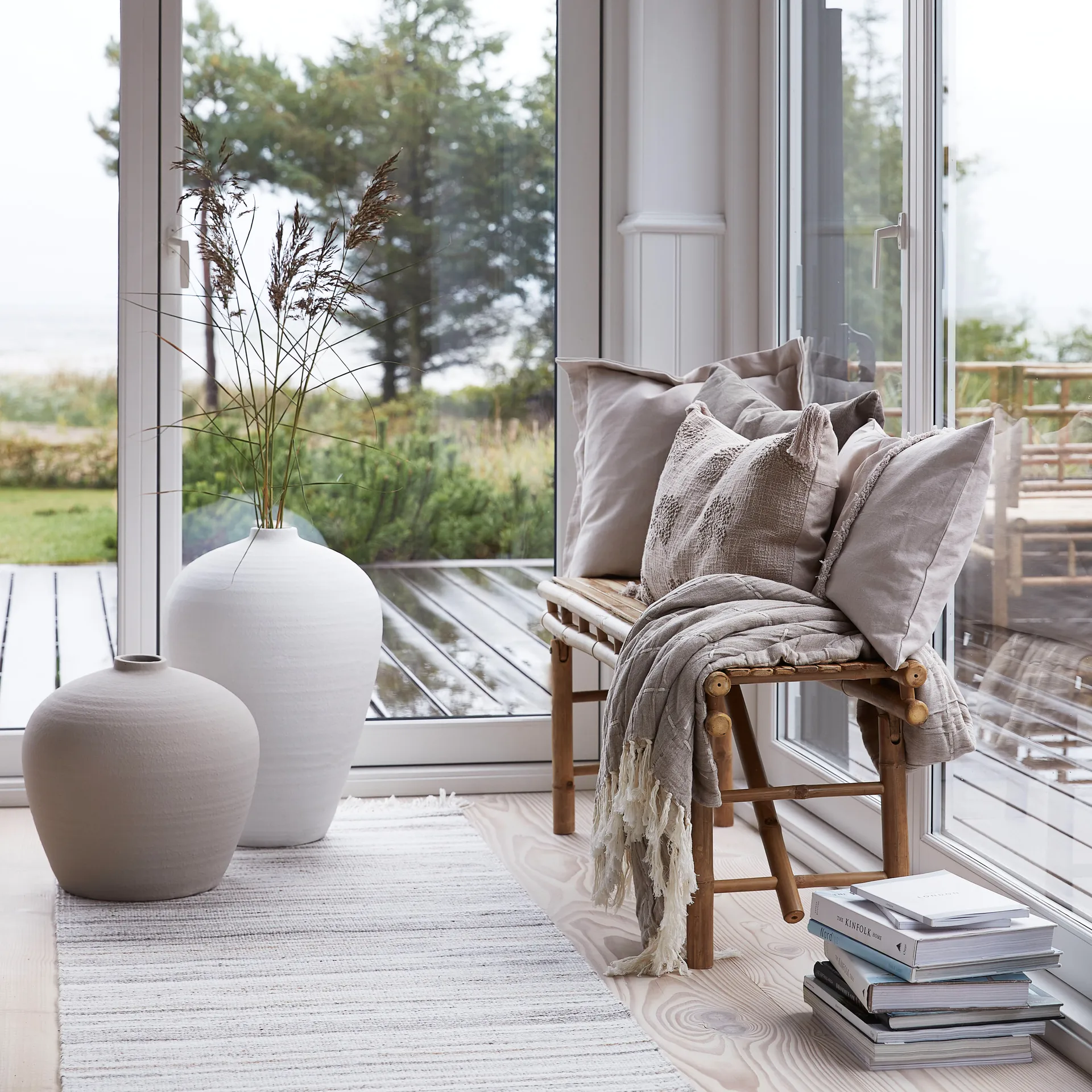 Catia wazon 38 cm, Srebrnoszary Lene Bjerre