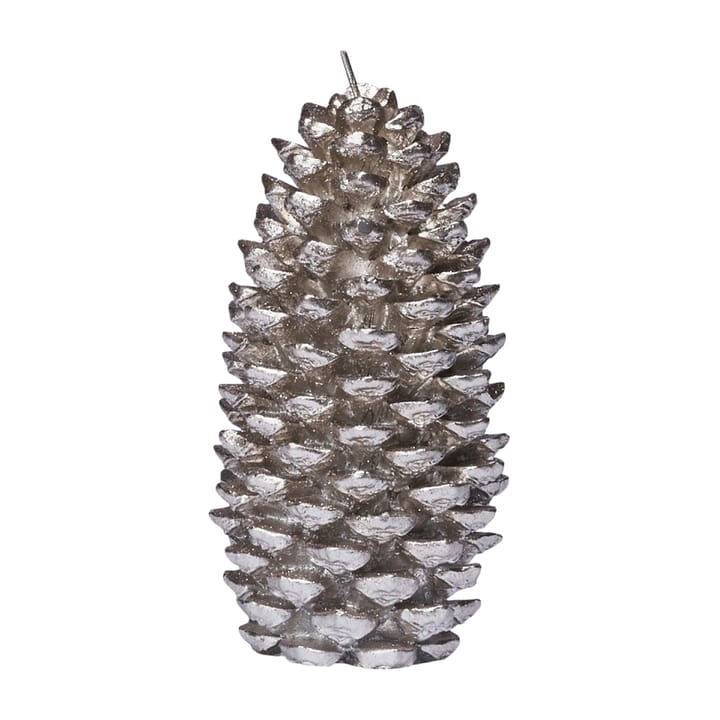 Elegia dekoracyjna świeca stożek 15 cm, srebro Lene Bjerre