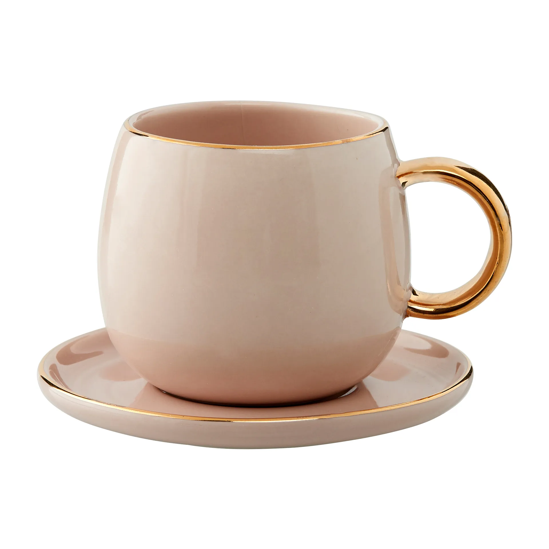 Filiżanka do espresso Clara ze spodkiem 15 cl, Rose-light gold Lene Bjerre