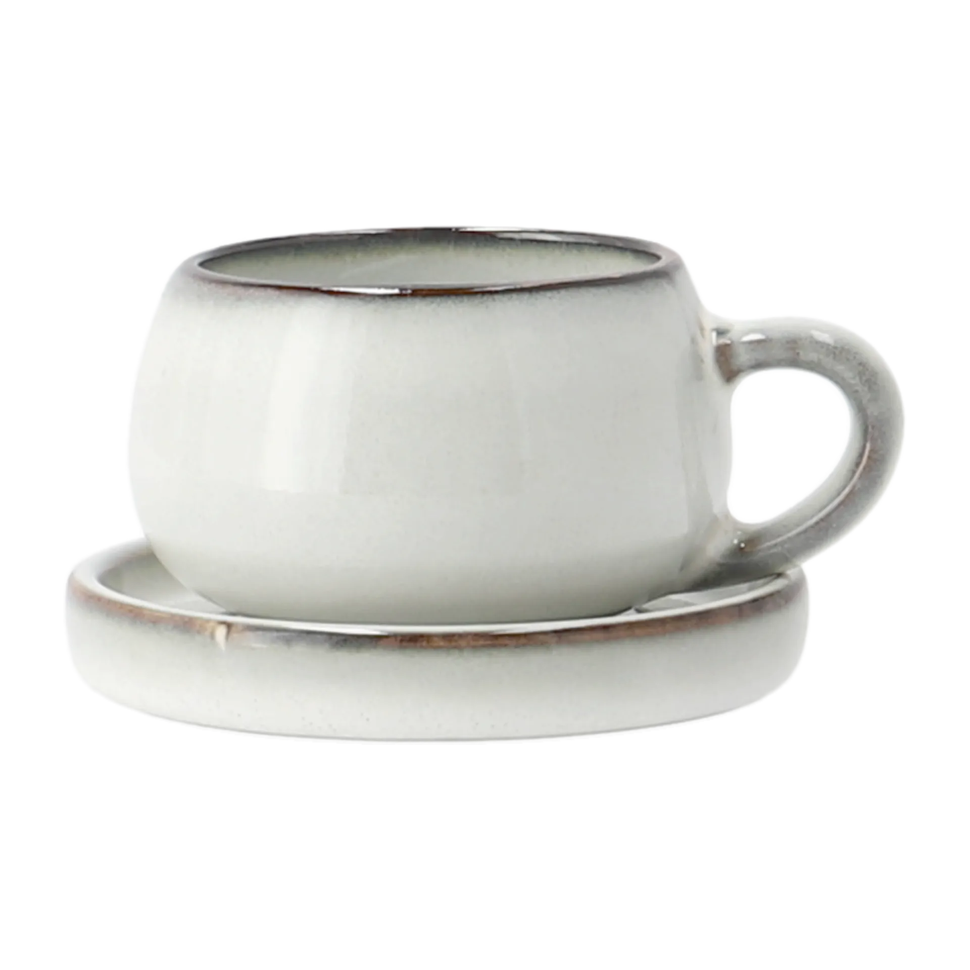 Filiżanka do espresso ze spodkiem Amera , White Sands (biały piasek) Lene Bjerre