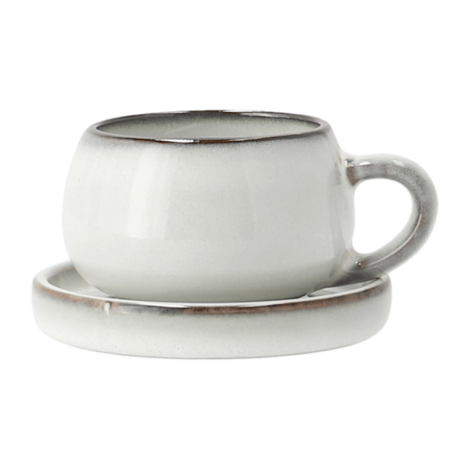 Lene Bjerre Filiżanka do espresso ze spodkiem Amera White Sands (biały piasek)