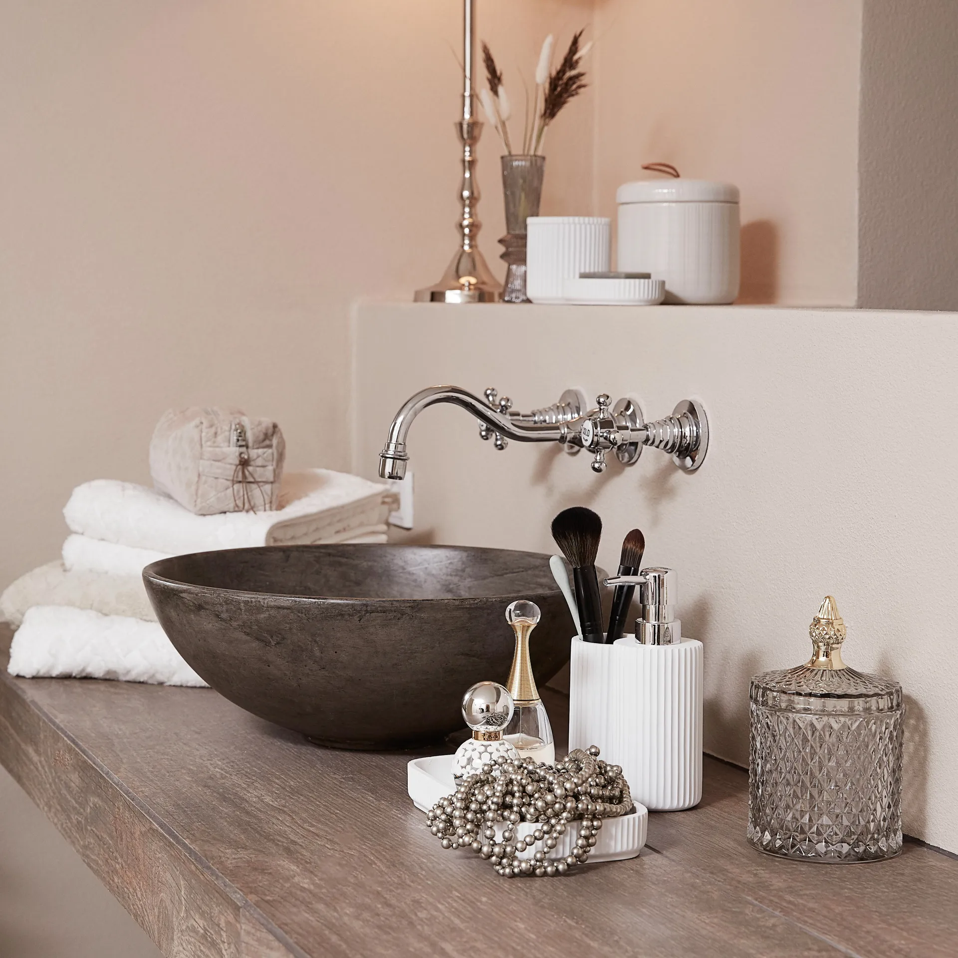 Miya słoik do przechowywania z pokrywką Ø10,5 cm, Jasnoszary Lene Bjerre