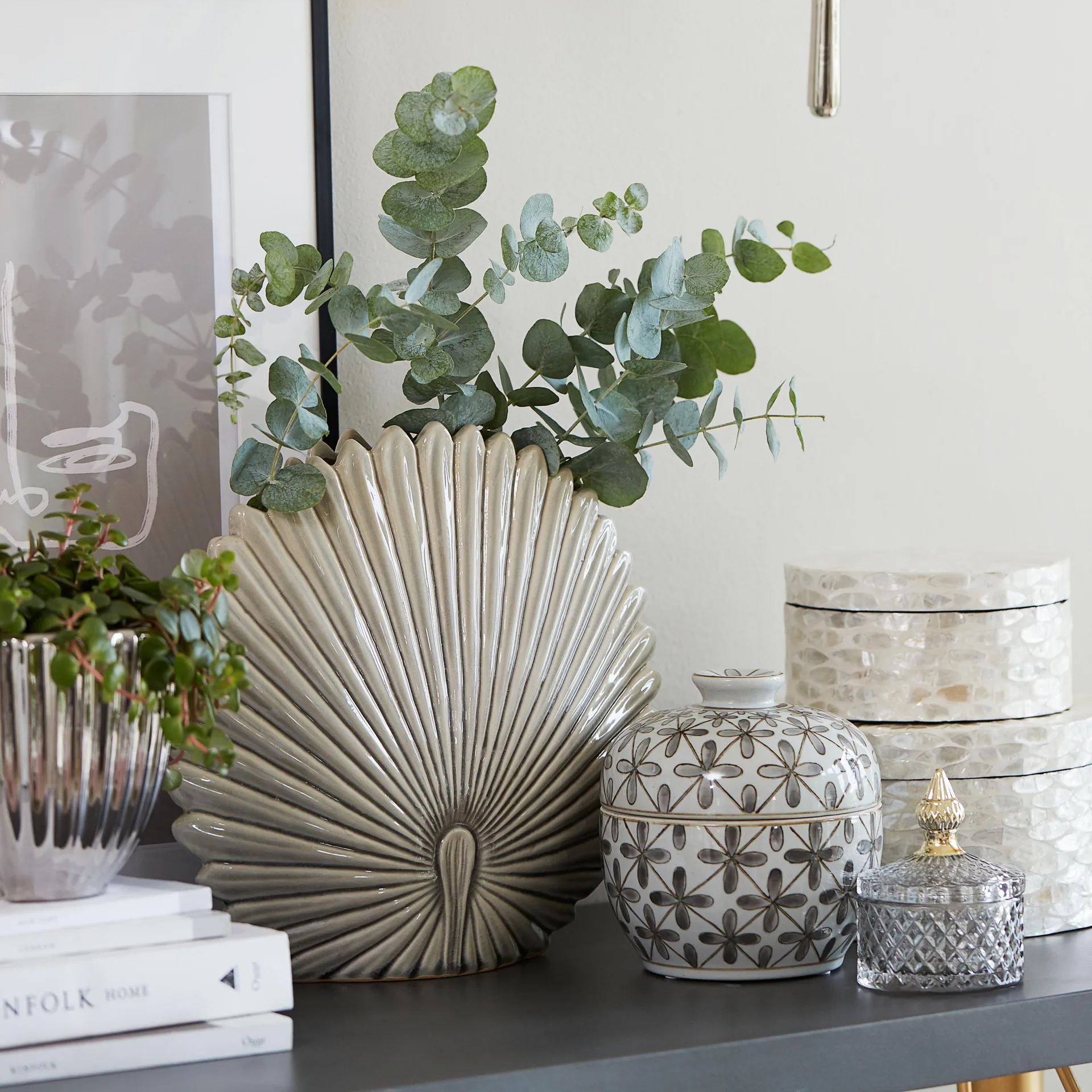 Miya słoik do przechowywania z pokrywką Ø8,5 cm, Jasnoszary Lene Bjerre